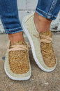 Chestnut Pattern Patchwork Slip-on Shoes