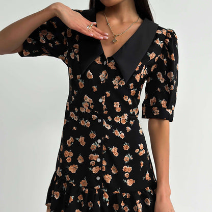 Yvonne Short Sleeve Floral Mini Dress