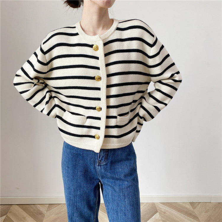 Carrie Vintage Striped Women Sweater