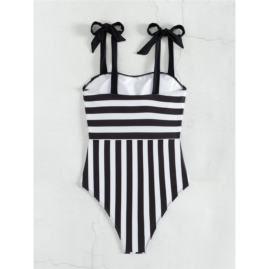 Ethel Striped Strappy One Piece Swimsuit