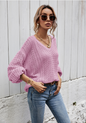 Spring Summer Women Sweater Loose Splicing Pullover Striped plus Size Knitwear