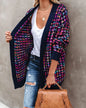 New Winter Clothes Cardigan Coat Personality Fashion Knitwear Color Coat Women