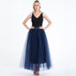 Women Mesh Bubble Skirt Tulle Skirt Floor Length Dress