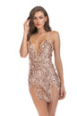 Sexy Women Sequined Strap Backless Dress Summer