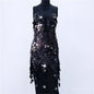 Trendy Big Brand Beaded Dress Nightclub Performance Clothes