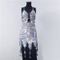 Trendy Big Brand Beaded Dress Nightclub Performance Clothes