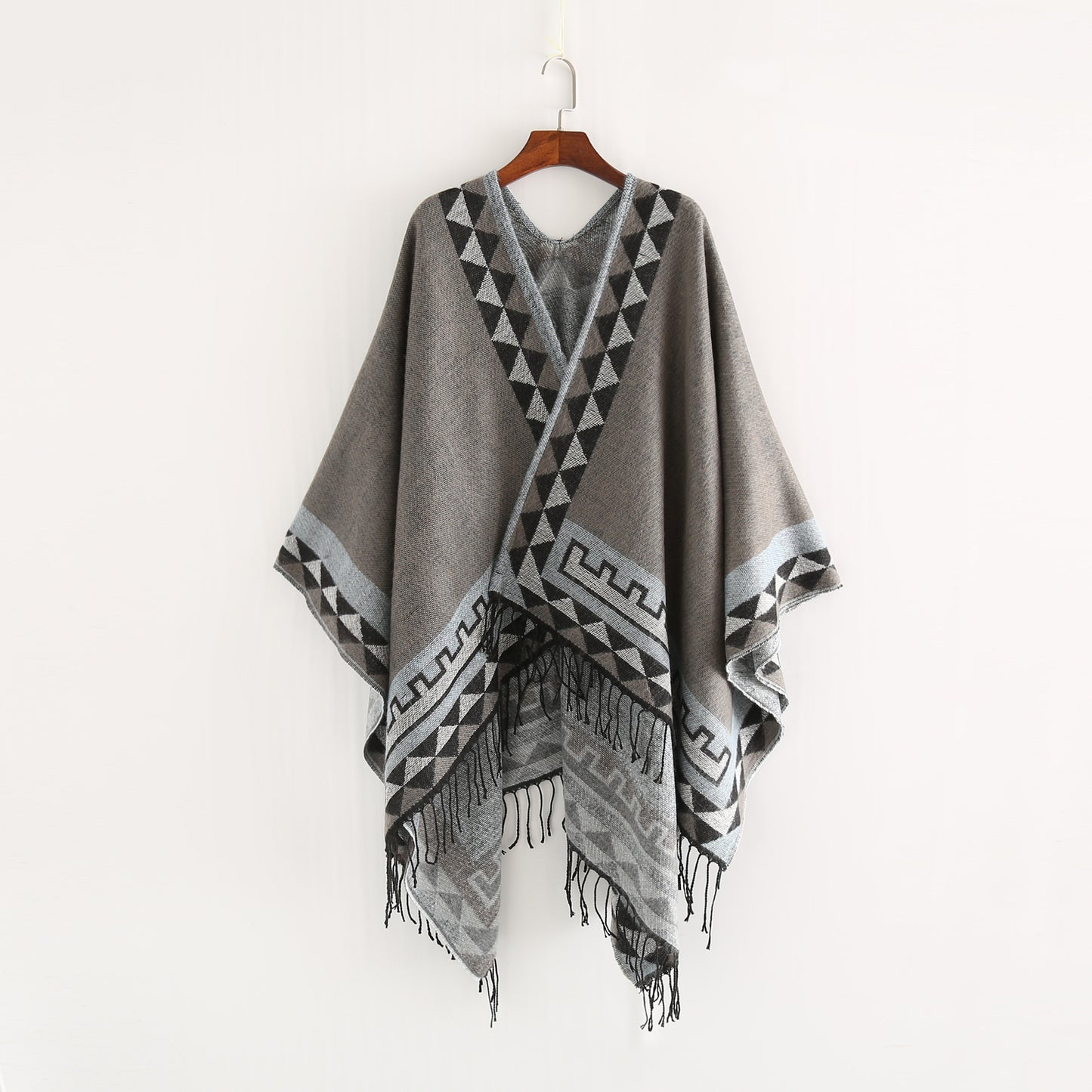 Winter Street Solid Color Diamond Edge Cashmere like Warm Scarf Shawl