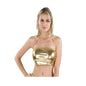 Women Clothes Nightclub Stage Wear Chest-Wrapped Patent Leather Solid Color Tube-Top Bottoming Shirt Performance Wear