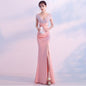 Cocktail Evening Dress Women Dignified Generous Long Slim Fit Fishtail Elegant Lady Host Dress