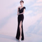 Cocktail Evening Dress Women Dignified Generous Long Slim Fit Fishtail Elegant Lady Host Dress