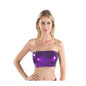 Women Clothes Nightclub Stage Wear Chest-Wrapped Patent Leather Solid Color Tube-Top Bottoming Shirt Performance Wear