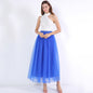 Women Mesh Bubble Skirt Tulle Skirt Floor Length Dress