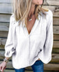 Spring Autumn Solid Color Casual Loose Long-Sleeved Shirt Multi-Color Top