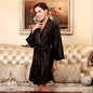 WomenSilk Nightgown Plus Size Ice Silk Pajamas Summer Silk Morning Gowns Bathrobe Ladies Homewear