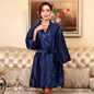 WomenSilk Nightgown Plus Size Ice Silk Pajamas Summer Silk Morning Gowns Bathrobe Ladies Homewear