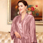 WomenSilk Nightgown Plus Size Ice Silk Pajamas Summer Silk Morning Gowns Bathrobe Ladies Homewear