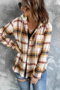 Spring Women Solid Color Hat Stitching Plaid  Thin Coat Outerwear