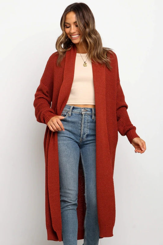 Autumn Winter round Neck Women Clothing Knitted Cardigan Women Clothes Loose Solid Color Sweater Women