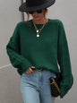 Autumn Winter Solid Color Knitwear Women Long Sleeve Thick Needle round Neck Twisted String Top Sweater Women