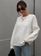 Autumn Winter Solid Color Knitwear Women Long Sleeve Thick Needle round Neck Twisted String Top Sweater Women
