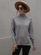 Autumn Winter Solid Color Sweater Turtleneck Women Clothing Solid Color Turtleneck Sweater for Women