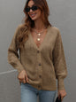 Winter Single-Breasted Solid Color Knitted Women Knitted Cardigan Loose Sweater Women