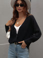 Winter Single-Breasted Solid Color Knitted Women Knitted Cardigan Loose Sweater Women