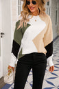 Winter Rhombus Pullover Sweater Long Sleeve round Neck High-End Street Hipster
