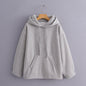 spring Summer Artistic All-Matching Graceful Hooded Hoodie Solid Color