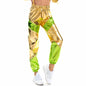 Contrast Color Trousers Women Bronzing Patent Leather Colorful Laser Pocket Loose Women Pants