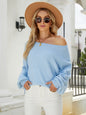 Autumn Winter Long Sleeve round Neck Knitted Loose Solid Color Pullover Sweater for Women