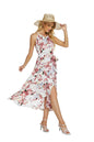 Women Clothing Arrival Printed Dress Spring Summer Strap Casual Beach Dress for Women