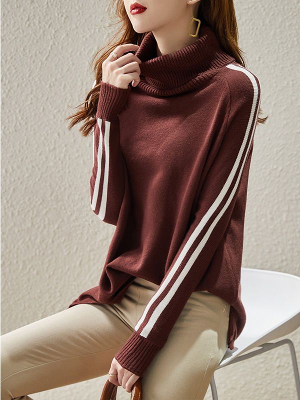 Barbara Ruffles  Long Sleeve Turtleneck Woman Sweater