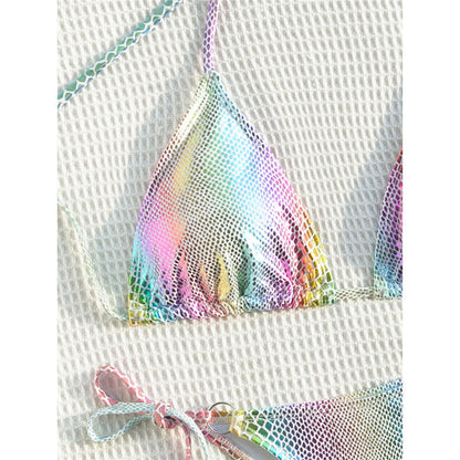 Ella Colorful Snake Skin Halter Strappy Bikini