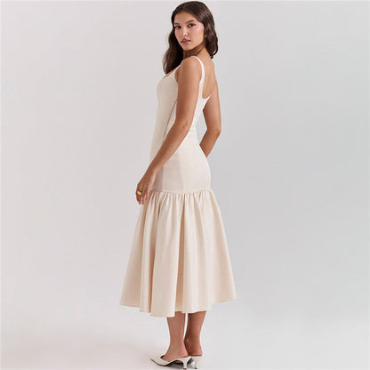 Carmen Backless Maxi Fishtail Dress