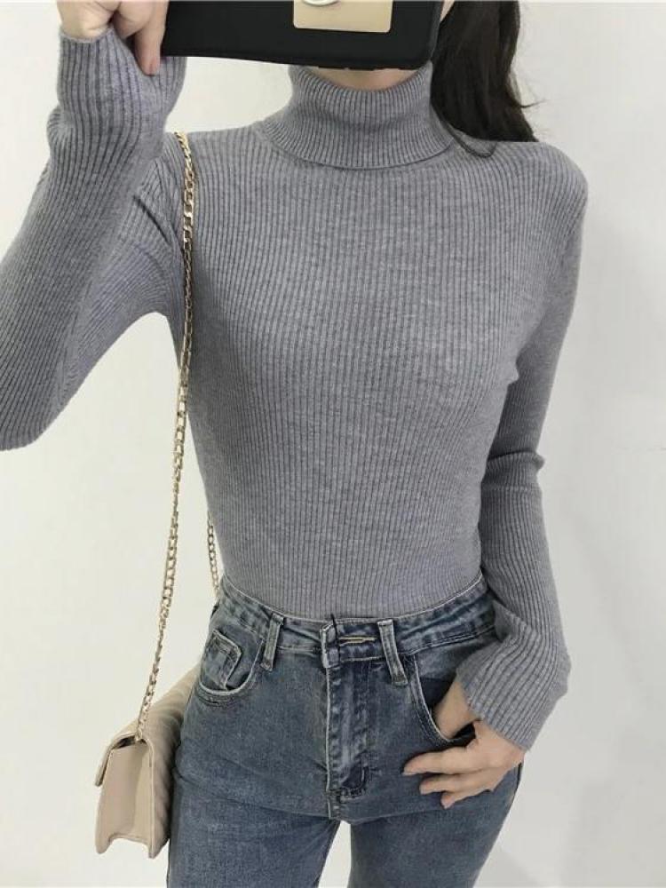 Сlara Solid Basic Knitted Sweater