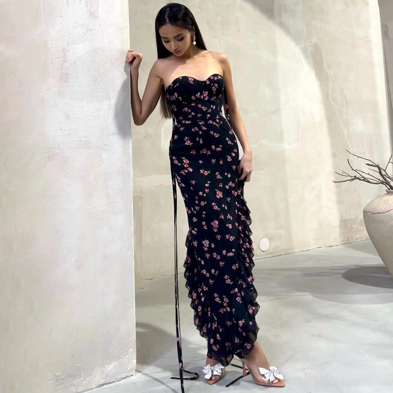 Sylvia Floral Slit Long Dress