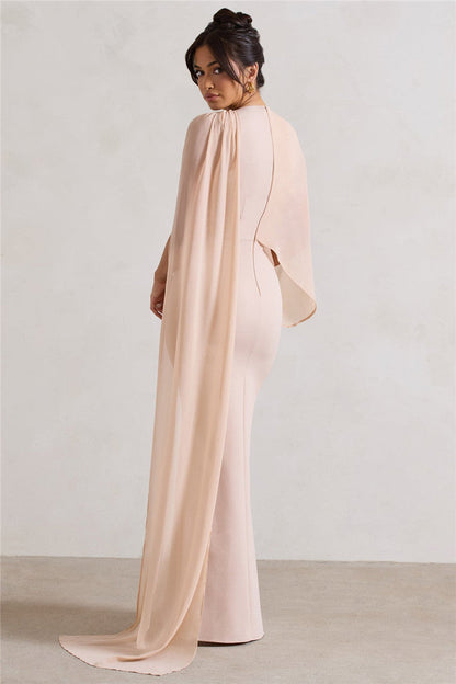 Brandi Cloak Sleeves Maxi Dress