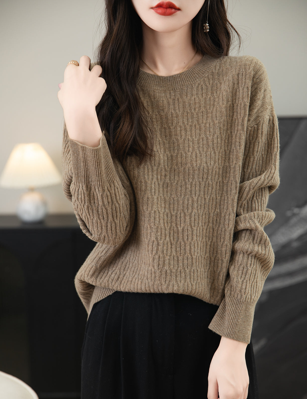 Cheryl Woman Wool Crew Neck Sweater