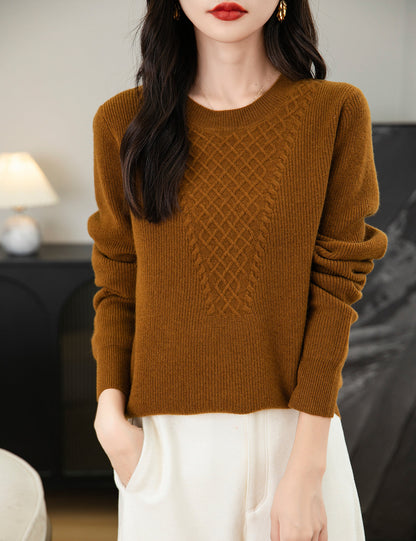 Belinda Woman Crewneck Long Sleeve Knit Sweater