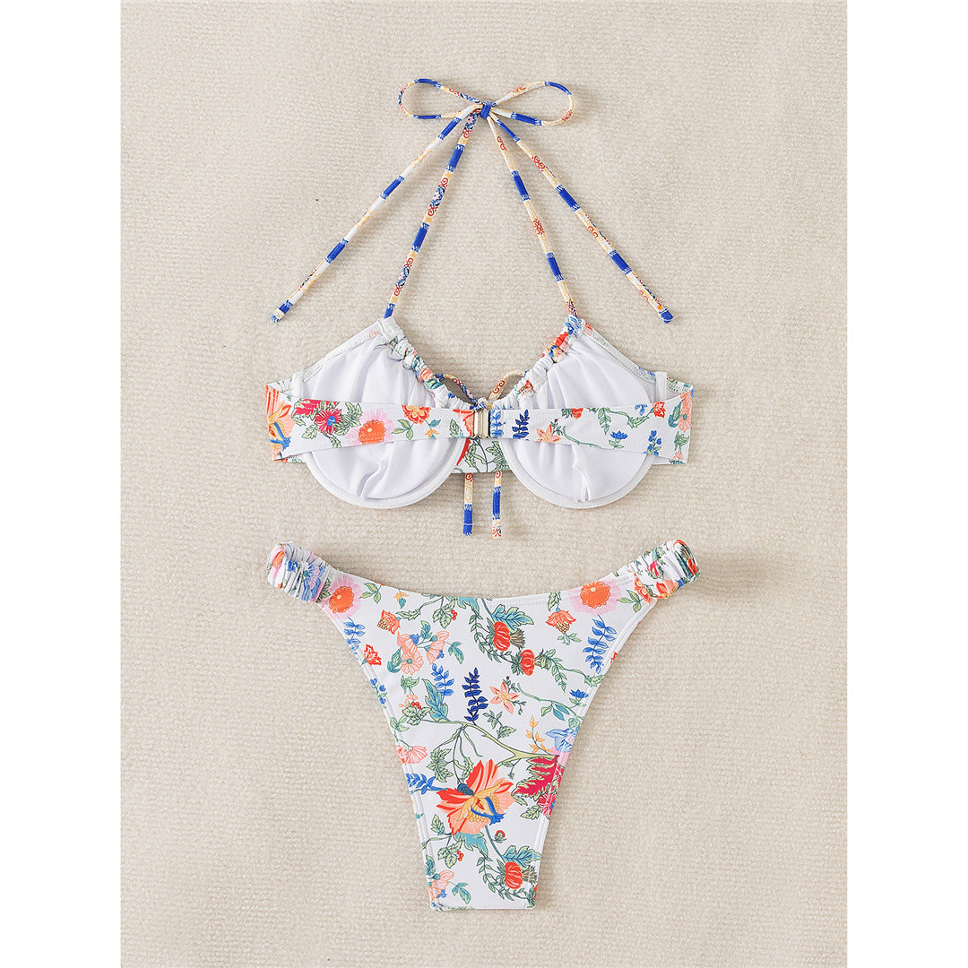 Candice Halter Printed Underwired Bikini