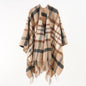 Fashionable All Match Ethnic Shawls Scarf Men Women Autumn Winter Split Women Travel Cloak