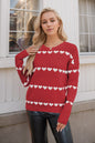 Autumn Winter Valentine Day Love Pullover Women Knitwear Loose Sweater