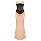 Apricot Lace Stretch Strapless Dress Sexy Slim Dress High Elastic Sheath Dress Summer Dress