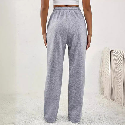 Gray Sweatpants Women High Waist Casual Wide Leg Pants Loose Track Pants Tide