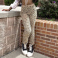 Women Clothing Autumn Winter Leopard Print Tight High Waist Hip Lifting Casual Pants Trousers for Women