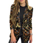 Autumn Winter Printed Small Blazer Single Long Sleeve Autumn Winter Blazer