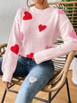 Autumn Winter Wear Love Pattern Pullover Sweater