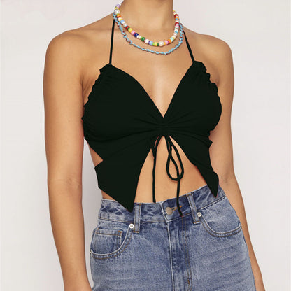 Summer Top Tube Top Butterfly Design Sexy sexy Wrapped Chest Vest for Women