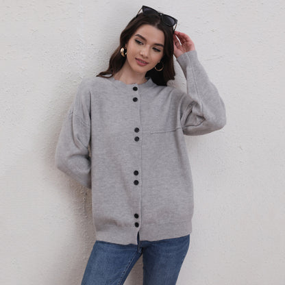 Women Clothing Women Top Knitted Cardigan Autumn Winter Casual Sweater Woolen Women Top